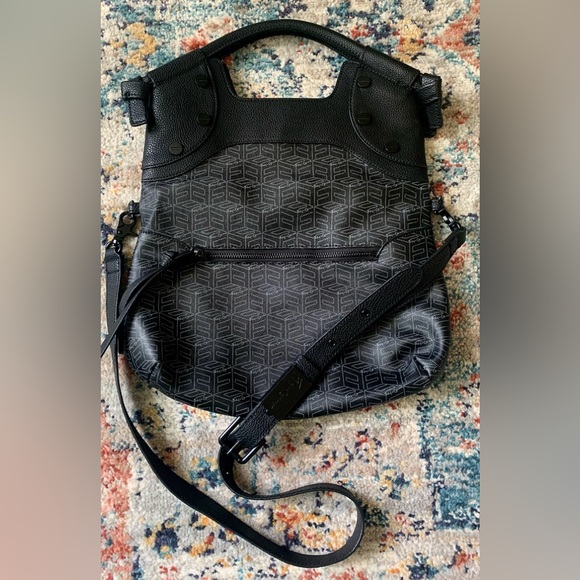 Foley Corinna bag FC Lady tote black like new logo vegan pvc leather - Picture 2 of 6